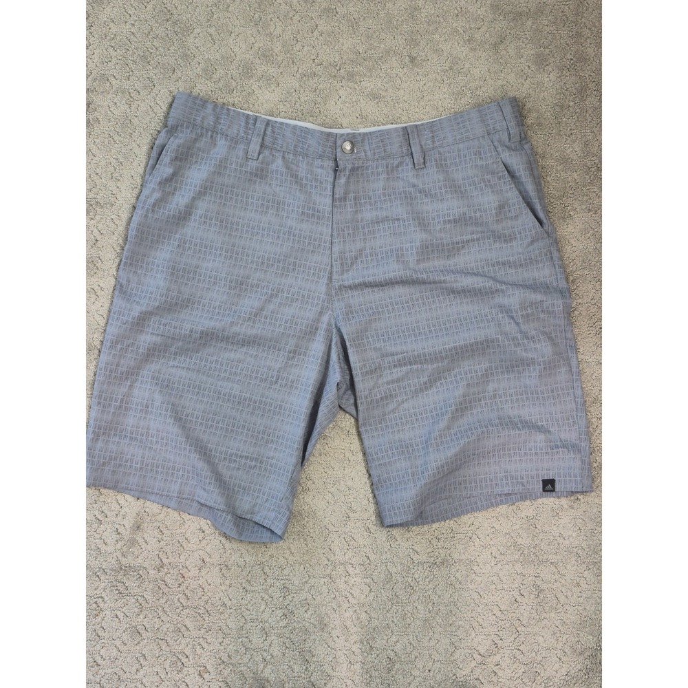 Adidas Men's Flat Front Golf Shorts Grey Performance Tech 32